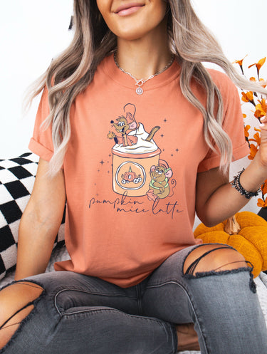Terracotta Pumpkin Mice Latte Tee